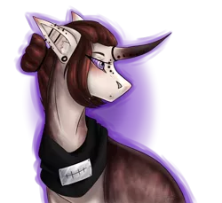 Size: 4500x4125 | Tagged: safe, artist:lastaimin, derpibooru import, oc, unofficial characters only, pony, unicorn, absurd resolution, bust, curved horn, female, mare, portrait, simple background, solo, transparent background