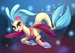 Size: 4961x3508 | Tagged: absurd resolution, artist:dankflank, bubble, cute, derpibooru import, explicit source, female, looking at you, my little pony: the movie, princess skystar, safe, seapony (g4), skyabetes, smiling, solo, sweet dreams fuel, underwater