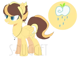 Size: 520x395 | Tagged: safe, artist:space--nugget, derpibooru import, oc, oc:apple mist, unofficial characters only, my little pony: the movie, base used, magical lesbian spawn, offspring, parent:applejack, parent:songbird serenade, parents:songjack, simple background, solo, transparent background