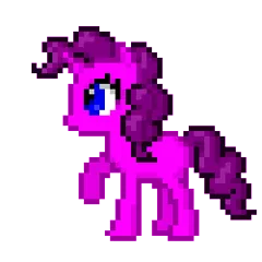 Size: 250x250 | Tagged: alternate hairstyle, alternate universe, artist:nardaxll93, derpibooru import, different view universe, not pinkie pie, oc, oc:glitter brightstar, pixel art, safe, simple background, solo, transparent background, unofficial characters only