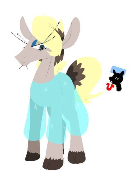 Size: 650x838 | Tagged: safe, artist:goatpaste, derpibooru import, oc, oc:sally sale, unofficial characters only, magical gay spawn, offspring, parent:dance fever, parent:hugh jelly, parents:jellydance, simple background, solo, transparent background