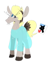 Size: 650x838 | Tagged: safe, artist:goatpaste, derpibooru import, oc, oc:sally sale, unofficial characters only, magical gay spawn, offspring, parent:dance fever, parent:hugh jelly, parents:jellydance, simple background, solo, transparent background