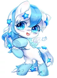 Size: 600x809 | Tagged: safe, artist:catmag, derpibooru import, oc, oc:starline, unofficial characters only, pegasus, pony, blushing, chibi, clothes, female, mare, see-through, simple background, socks, solo, tongue out, white background