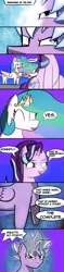 Size: 1200x5112 | Tagged: safe, artist:artiks, derpibooru import, princess celestia, starlight glimmer, twilight sparkle, twilight sparkle (alicorn), alicorn, unicorn, beerus, comic, dragon ball, dragon ball super, female, goku, ka ka ka ka kachi daze, mare, mastered ultra instinct, son goku, speech bubble, ultra instinct, whis