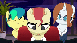 Size: 1920x1080 | Tagged: safe, artist:shinodage, derpibooru import, oc, oc:apogee, oc:diamond gavel, oc:jet stream, ponified, unofficial characters only, pegasus, pony, unicorn, animated, body freckles, butt freckles, cowboy bebop, cute, delta vee's junkyard, diageetes, ear piercing, earring, female, filly, flying, freckles, jewelry, link in description, male, mare, ocbetes, piercing, shinodage is trying to murder us, sitting, sound, stallion, tinyface, weapons-grade cute, webm, youtube link