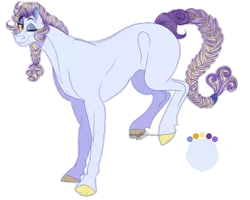 Size: 1257x1004 | Tagged: safe, artist:bijutsuyoukai, derpibooru import, oc, earth pony, pony, female, magical lesbian spawn, mare, offspring, one eye closed, parent:applejack, parent:rarity, parents:rarijack, simple background, small head, solo, transparent background, wink