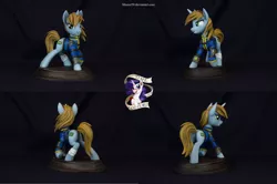 Size: 5120x3401 | Tagged: safe, artist:shuxer59, derpibooru import, oc, oc:littlepip, pony, unicorn, fallout equestria, fanfic, clothes, craft, female, irl, mare, photo, pipbuck, sculpture, solo, traditional art, vault suit