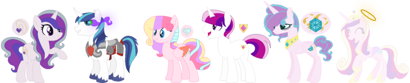 Size: 2180x441 | Tagged: alternate universe, artist:joystick12, base used, derpibooru import, family, female, ghost, halo, male, next generation, oc, oc:crystal amore, oc:diamond crest, oc:ribbon heart, offspring, parent:princess cadance, parent:shining armor, parents:shiningcadance, princess cadance, princess flurry heart, safe, shining armor, shiningcadance, shipping, simple background, spirit, straight, transparent background