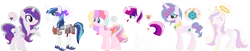 Size: 2180x441 | Tagged: alternate universe, artist:joystick12, base used, derpibooru import, family, female, ghost, halo, male, next generation, oc, oc:crystal amore, oc:diamond crest, oc:ribbon heart, offspring, parent:princess cadance, parent:shining armor, parents:shiningcadance, princess cadance, princess flurry heart, safe, shining armor, shiningcadance, shipping, simple background, spirit, straight, transparent background