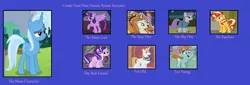 Size: 1620x548 | Tagged: safe, artist:themexicanpunisher, derpibooru import, adagio dazzle, maud pie, prince blueblood, snips, starlight glimmer, sunset shimmer, trixie, twilight sparkle, twilight sparkle (alicorn), alicorn, bluetrix, female, harem, lesbian, male, mauxie, meme, shipping, startrix, straight, suntrix, triagio, trips, trixie gets all the mares, trixie gets all the stallions, twixie