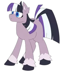 Size: 2560x2743 | Tagged: safe, artist:supercoco142, derpibooru import, twilight sparkle, oc, oc:north star, earth pony, pony, leak, spoiler:g5, earth pony twilight, g5, simple background, solo, star (coat marking), transparent background, twilight sparkle (g5), unshorn fetlocks