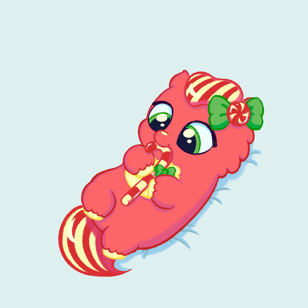 Size: 1000x1000 | Tagged: artist:dna, baby, candy, candy cane, cute, derpibooru import, fluffy pony, fluffy pony foal, fluffy pony original art, foal, food, oc, safe