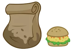 Size: 3900x2700 | Tagged: artist:sofunnyguy, bag, burger, derpibooru import, food, grease, no pony, oat burger, oats, paper bag, resource, safe, simple background, transparent background, vector