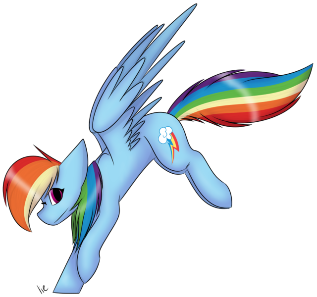 Size: 848x795 | Tagged: safe, artist:yourbestnightmaree, derpibooru import, rainbow dash, pegasus, pony, backwards cutie mark, female, landing, mare, one eye closed, signature, simple background, solo, transparent background, wink