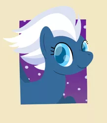 Size: 846x976 | Tagged: safe, artist:phat_guy, derpibooru import, night glider, pegasus, pony, bust, female, frame, gradient background, lineless, looking at you, mare, minimalist, modern art, portrait, raised leg, smiling, solo, spread wings, starry night, stars, wings