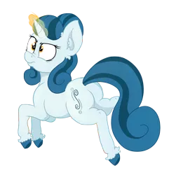 Size: 2048x2125 | Tagged: safe, artist:paskanaakka, derpibooru import, oc, oc:cerulean swirls, unofficial characters only, unicorn, colored hooves, ear fluff, female, glowing horn, magic, mare, nose wrinkle, simple background, solo, transparent background, unshorn fetlocks