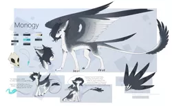 Size: 3032x1865 | Tagged: artist:monogy, derpibooru import, dracony, female, hybrid, oc, oc:monogy, reference sheet, safe, solo