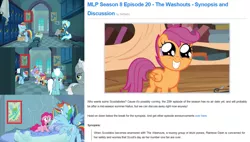 Size: 1093x622 | Tagged: safe, derpibooru import, edit, screencap, bow hothoof, lightning dust, rainbow dash, scootaloo, windy whistles, earth pony, pegasus, pony, equestria daily, parental glideance, season 8, secrets and pies, the washouts (episode), top bolt, spoiler:s08, called it, camera, cute, cutealoo, female, filly, floppy ears, i knew it!, implied lightning dust, mare, op was right, poster, sitting, speculation, spread wings, the washouts, underhoof, wings