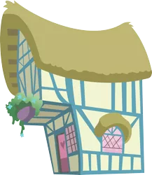 Size: 2060x2372 | Tagged: artist:3luk, background house, building, derpibooru import, house, no pony, ponyville, resource, safe, simple background, the cutie pox, transparent background, vector