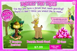 Size: 1084x720 | Tagged: safe, derpibooru import, idw, official, everfree dignitary, deer, spoiler:comic61, advertisement, costs real money, gameloft, gem, idw showified, image, lantern, png, queen birch, sale, stag