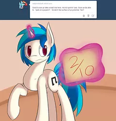 Size: 250x262 | Tagged: safe, artist:erthilo, derpibooru import, vinyl scratch, pony, ask octavia, ask, picture for breezies, tumblr