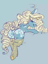 Size: 1024x1366 | Tagged: safe, artist:nebulanovia, derpibooru import, oc, oc:majorelle, pony, unicorn, clothes, female, femboy, male, nose piercing, nose ring, piercing, plot, socks, solo, stallion