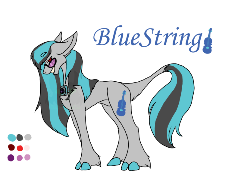 Size: 2338x1700 | Tagged: artist:thebigearredbat, darkverse, derpibooru import, magical lesbian spawn, oc, oc:bluestring, offspring, parent:octavia melody, parents:scratchtavia, parent:vinyl scratch, safe, simple background, solo, transparent background, unofficial characters only