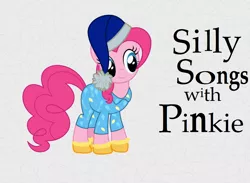Size: 1236x905 | Tagged: artist needed, clothes, derpibooru import, edit, hat, nightcap, pajamas, pinkie pie, safe, series:pony tales, silly songs, silly songs with pinkie, slippers, solo, veggietales