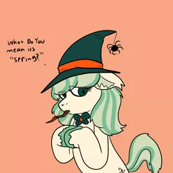 Size: 5000x5000 | Tagged: safe, artist:kiwiscribbles, derpibooru import, oc, earth pony, pony, spider, absurd resolution, hat, solo, witch pony