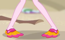 Size: 211x130 | Tagged: safe, derpibooru import, screencap, pinkie pie, equestria girls, equestria girls series, unsolved selfie mysteries, cropped, flippers, legs, pictures of legs