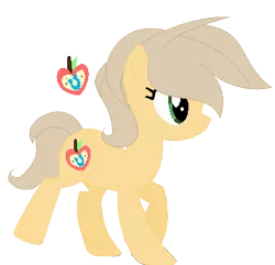 Size: 410x395 | Tagged: safe, artist:pastelmlpdrawings, derpibooru import, oc, oc:sweet lock, unofficial characters only, earth pony, pony, base used, cutie mark, female, freckles, mare, offspring, parent:applejack, parent:caramel, parents:carajack, simple background, solo, transparent background