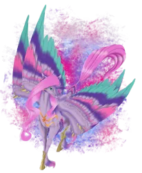 Size: 1024x1242 | Tagged: safe, artist:oneiria-fylakas, derpibooru import, oc, unofficial characters only, alicorn, braham, original species, pony, seraph, seraphicorn, alicorn oc, colored wings, multicolored wings, multiple wings, simple background, solo, transparent background