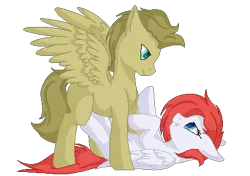 Size: 425x300 | Tagged: safe, artist:blocksy-art, derpibooru import, oc, unofficial characters only, pegasus, pony, female, male, mare, pixel art, simple background, stallion, transparent background