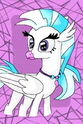 Size: 800x1200 | Tagged: artist:mojo1985, classical hippogriff, derpibooru import, hippogriff, jewelry, necklace, safe, school daze, silverstream, solo