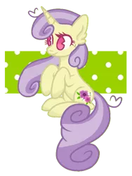 Size: 511x678 | Tagged: safe, artist:chococakebabe, derpibooru import, oc, oc:meadow blossom, unofficial characters only, pony, unicorn, female, mare, simple background, sitting, solo, transparent background