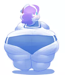 Size: 1300x1500 | Tagged: artist:secretgoombaman12345, ask chubby diamond, butt, chubby cheeks, clothes, derpibooru import, diamond buttiara, diamond tiara, fat, female, human, humanized, large butt, morbidly obese, obese, shorts, simple background, solo, solo female, stay puft marshmallow man, suggestive, thunder thighs, tight clothing, wide hips