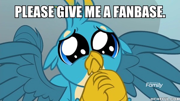 Size: 600x337 | Tagged: safe, derpibooru import, edit, edited screencap, screencap, gallus, gryphon, school daze, :<, bronybait, cute, discovery family logo, eye shimmer, floppy ears, frown, gallabetes, hnnng, image macro, it happened, looking at you, male, meme, puppy dog eyes, puppy-eyed gallus, sad, sad face, solo, spread wings, wings