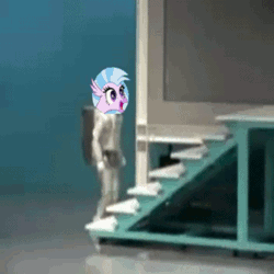 Size: 300x300 | Tagged: animated, asimo, classical hippogriff, derpibooru import, edit, edited video, fail, funny, funny as hell, hippogriff, honda, meme, robot, safe, school daze, silverstream, that hippogriff sure does love stairs