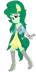 Size: 1594x3175 | Tagged: safe, artist:rodan00, derpibooru import, wallflower blush, equestria girls, equestria girls series, forgotten friendship, boots, clothes, dress, freckles, high heel boots, ponied up, shoes, show accurate, simple background, skirt, solo, transparent background, vector