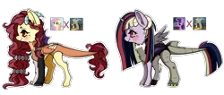 Size: 4000x1700 | Tagged: artist:posey-11, derpibooru import, draconequus, draconequus oc, female, hybrid, interspecies offspring, oc, offspring, parent:discord, parent:fluttershy, parents:discolight, parents:discoshy, parent:twilight sparkle, safe, simple background, transparent background, unofficial characters only
