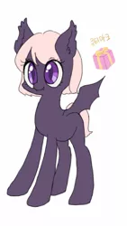 Size: 664x1180 | Tagged: safe, artist:shusu, derpibooru import, oc, unofficial characters only, bat pony, pony, smiling, solo