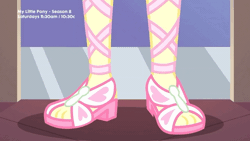 Size: 800x450 | Tagged: safe, derpibooru import, screencap, fluttershy, equestria girls, equestria girls series, so much more to me, animated, close-up, feet, flutterfeet, foot focus, gif, legs, open-toed shoes, pictures of legs, sandals, solo, stomping, toes