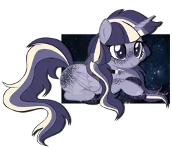 Size: 1024x882 | Tagged: safe, artist:magicdarkart, derpibooru import, oc, unofficial characters only, alicorn, pony, female, mare, prone, simple background, solo, transparent background