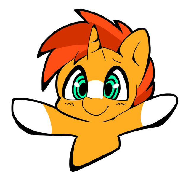 Size: 768x714 | Tagged: safe, artist:asg, derpibooru import, sunburst, unicorn, cute, looking at you, male, missing accessory, simple background, solo, stallion, sunbetes, white background