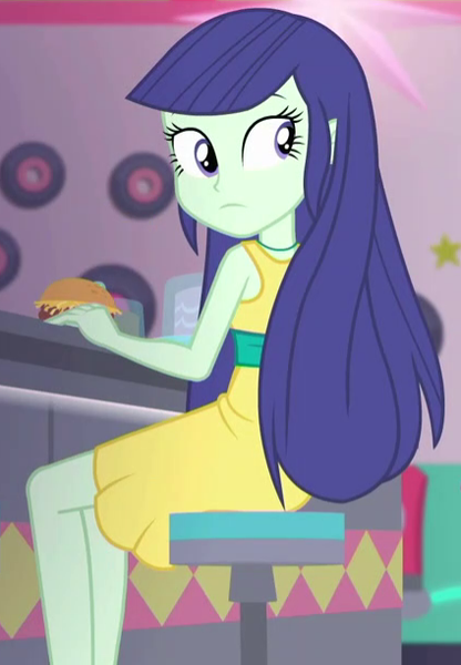 Size: 424x611 | Tagged: safe, derpibooru import, screencap, blueberry cake, equestria girls, equestria girls series, pinkie pie: snack psychic, cropped, solo