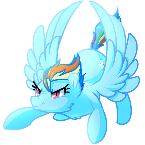 Size: 500x500 | Tagged: safe, artist:atomic8497, derpibooru import, rainbow dash, pegasus, pony, alternate hairstyle, angry, crouching, female, mare, simple background, solo, transparent background