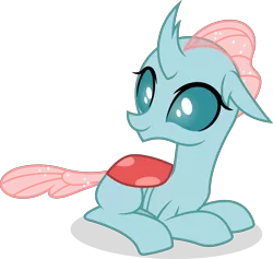 Size: 5000x4741 | Tagged: absurd resolution, artist:dashiesparkle, changedling, changeling, derpibooru import, female, ocellus, safe, school daze, simple background, smiling, solo, .svg available, transparent background, vector