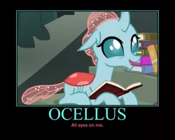 Size: 750x600 | Tagged: artist:darkonshadows, changedling, changeling, derpibooru import, edit, edited screencap, motivational poster, ocellus, safe, school daze, screencap