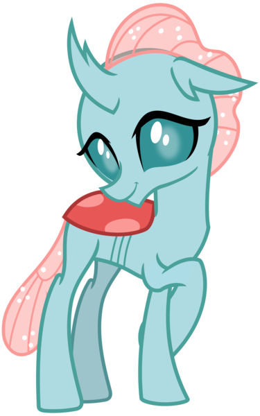 Size: 2000x3200 | Tagged: artist:cheezedoodle96, changedling, changeling, crossed legs, cute, cuteling, derpibooru import, diaocelles, female, looking at you, ocellus, safe, school daze, shy, simple background, smiling, solo, svg, .svg available, transparent background, vector