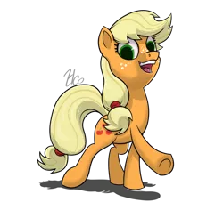 Size: 950x863 | Tagged: safe, artist:hc0, derpibooru import, applejack, pony, hatless, missing accessory, simple background, solo, transparent background